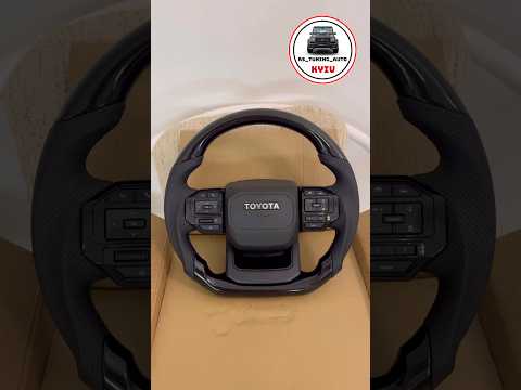 Анатомический руль для Toyota Land Cruiser 100, Prado 120. В стиле Prado 250. Рояльный лак. В сборе. - фото 1 - id-p2829366706