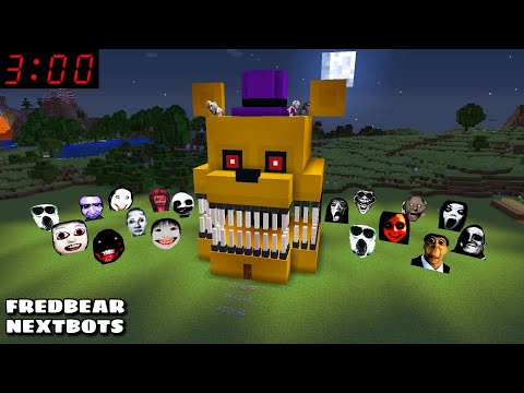 SURVIVAL 3 AM FREDBEAR HOUSE VS NEXTBOTS in Minecraft - Gameplay - Coffin Meme