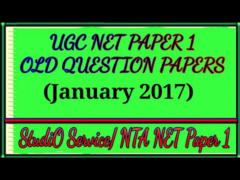 UGC NET January 2017