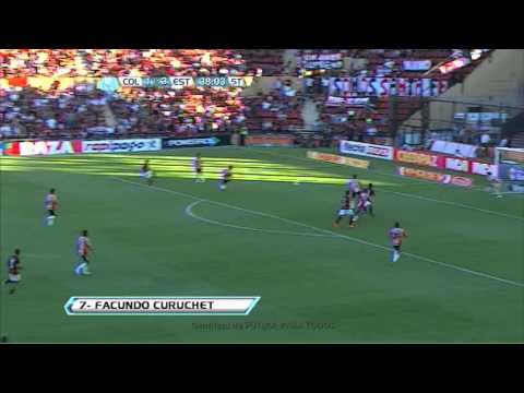 Gol Curuchet. Colón 2 Estudiantes 3. Fecha 4. Torneo Final 2013. Fútbol Para Todos.