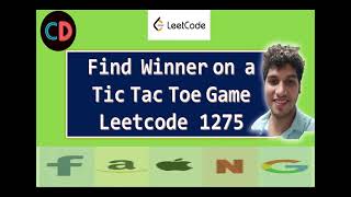 YouTube video 'Find Winner on a Tic Tac Toe Game | Leetcode 1275 | Live coding session 🔥🔥🔥'