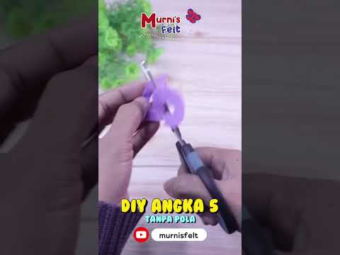 Cara Membuat Angka 5 dari Flanel Tanpa Pola, #kreasiflanel #shorts #angka #number #felt #diy #craft