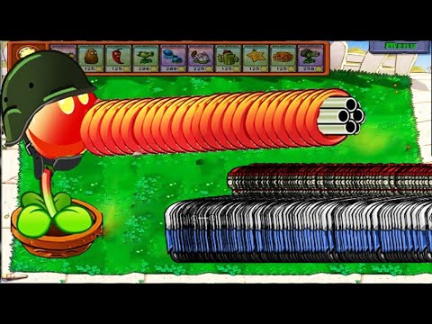 Plants vs Zombies Batllez Gatling Pea vs 99 Gargantuar, Buckethead, Zombony Zombie
