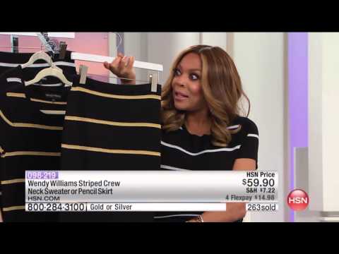 Wendy Williams Crew Neck Striped Sweater
