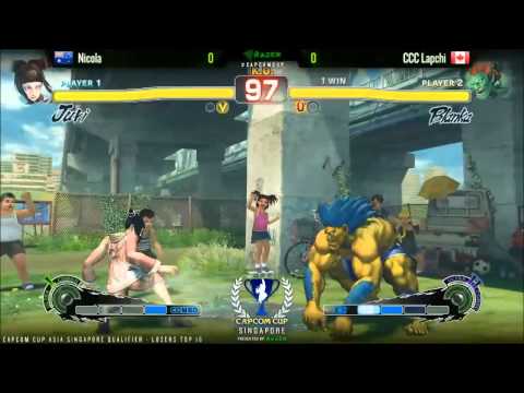 SSF4AE Nicola vs CCC Lapchi  - CAPCOM-Cup Asia SINGAPORE Qualifiers