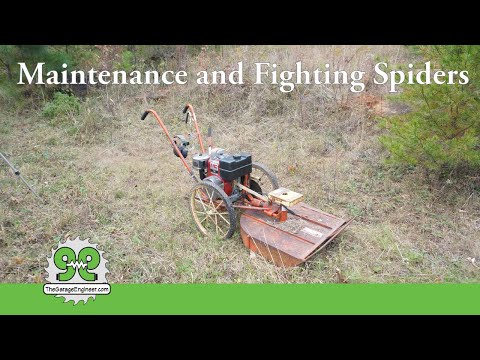 DR Field and Brush Cutter: Maintenance, Cutting Trees, and Fighting Spiders -The Garage Engineer