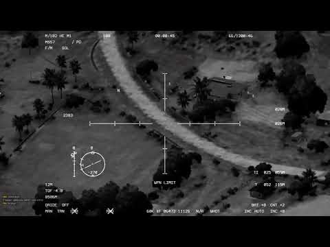 AC-130 Gunship firing at Insurgents - USAF - Combat Footage