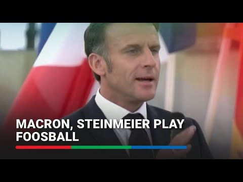 France's Macron plays foosball with German president ABS-CBN News