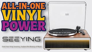 SeeYing Vinyl Record Player: Vintage Aesthetic, Modern Tech!