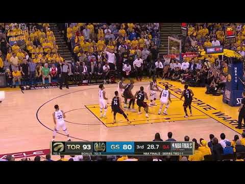 Jordan Bell Blocks Kyle Lowry then Danny Green With Insane 3PT. Raptors vs Warriors - game 3 - 2019