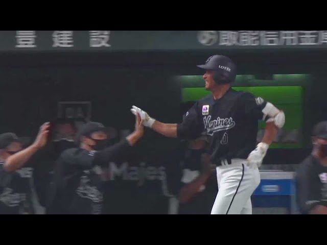 【1回表】マリーンズ・荻野貴 初回先頭打者2球目で先制のホームランを決める!! 2021/7/13 L-M