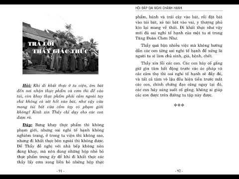 11. Trả Lời Thầy Giác Thức – [Hỏi Đáp Oai Nghi Chánh Hạnh – 30 anos]