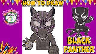 How to Draw Black Panther! Easy Step‑by‑Step Drawing for Kids | Kay Kay's Art Studio