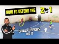 How to defend 2vs1 in futsal - Tips for futsal goalkeepers  #FUTSAL #GK #goalkeeper