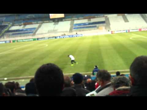 OM - Inter - échauffement de Nagatomo