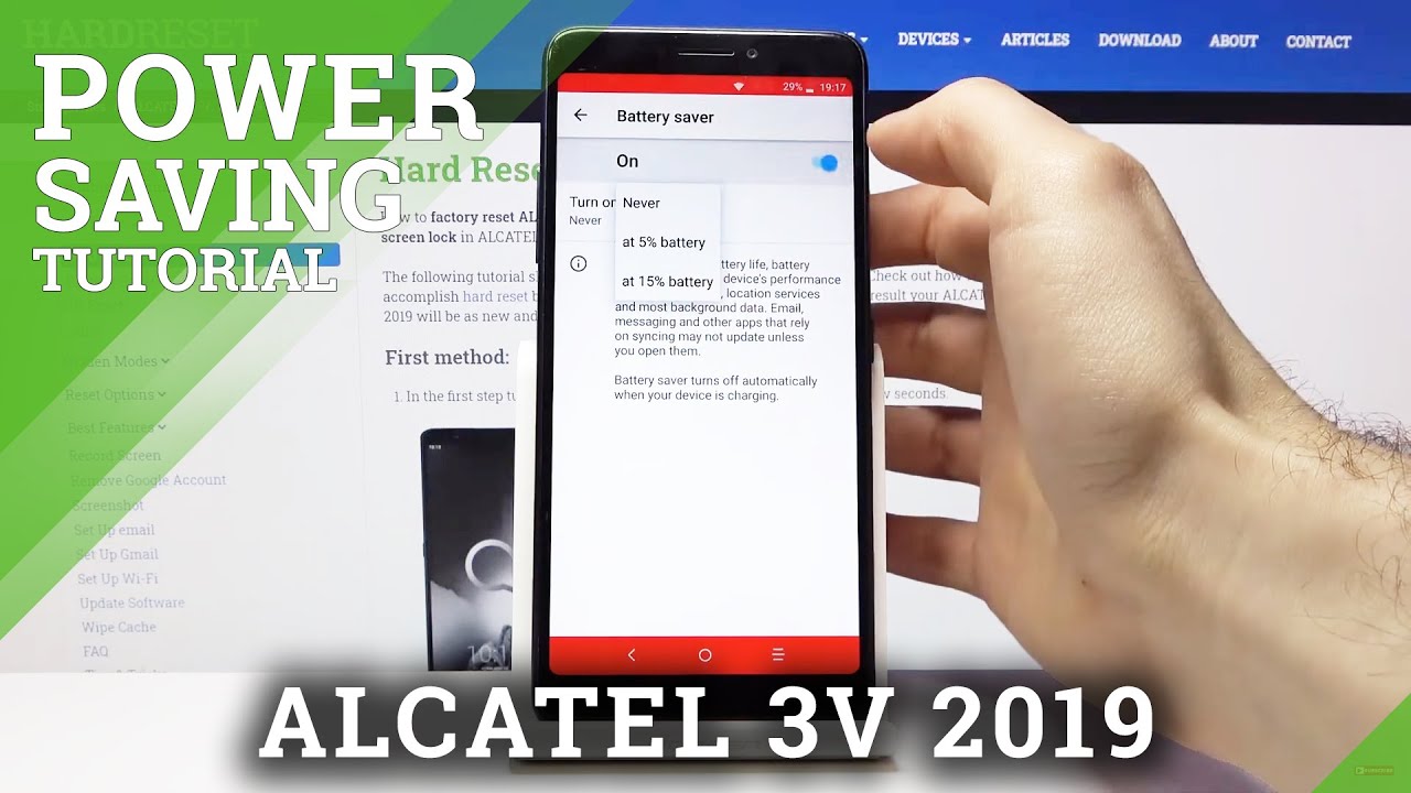 How to Turn On / Off Power Saving Mode in ALCATEL 3V 2019 – Save Battery
