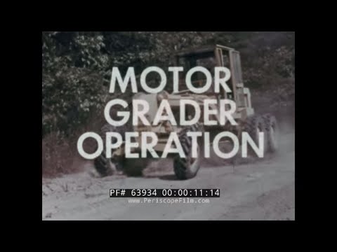 WABCO MOTOR GRADER OPERATION  1960s CONSTRUCTION TRAINING FILM 63934