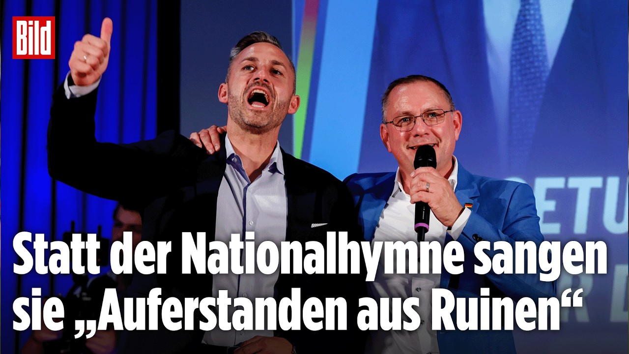 SACHSEN-ANHALT: AfD-Wahlkampft! Chrupalla und Siegmund singen DDR-Hymne bei