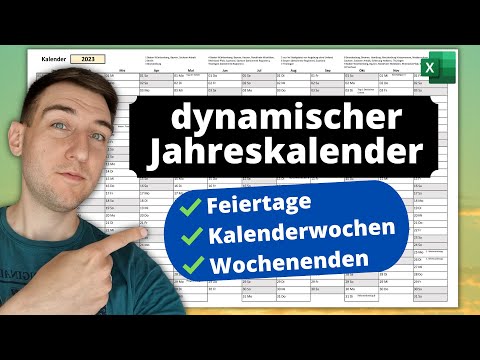 Excel Kalender 2025 - mit Feiertagen, Kalenderwochen & Wochenenden [ewiger Jahreskalender]
