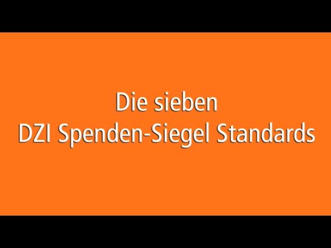 Die sieben DZI Spenden-Siegel Standards