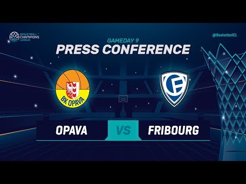 Opava v Fribourg Olympic - Press Conference - Basketball Champions League 2018-19