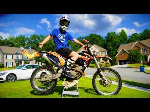 THE *CHEAP* KTM 250 SXF RUNS!!! (FREE FIX)