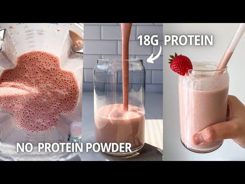 How to make High Protein Strawberry Smoothie without protein powder!