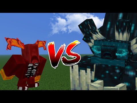 ARYTGMLITE - nether warden Vs king mutant warden - Minecraft mob battle 1.19 - 1 vs 1 fight ☠️
