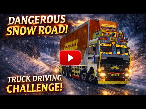 epic snow road with tata truck