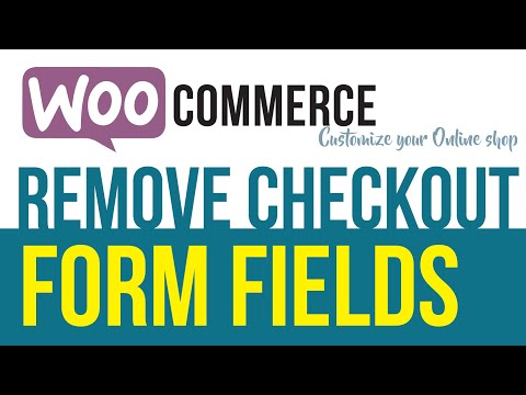 Remove Checkout Page Form Fields in WooCommerce