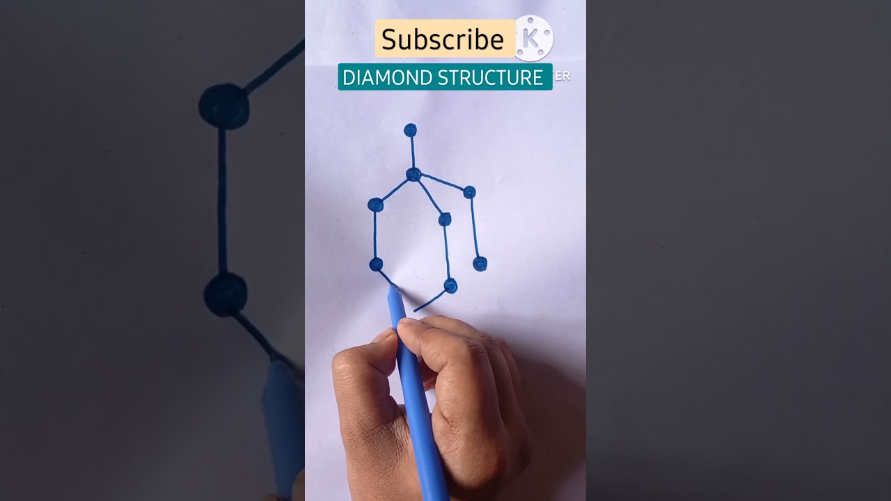 how to draw diamond structure #shorts #youtubeshorts #reels #chemistry #shortvideo #viralvideo