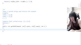 YouTube video 'LeetCode 4. Median of Two Sorted Arrays - O( log(min(n,m)) )'
