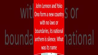 John Lennon and Yoko Ono form a new country with no laws or boundaries, what was its name?