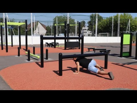 Poutre dessus dessous - parcours sportif en extérieur - Gamme Ninja_3