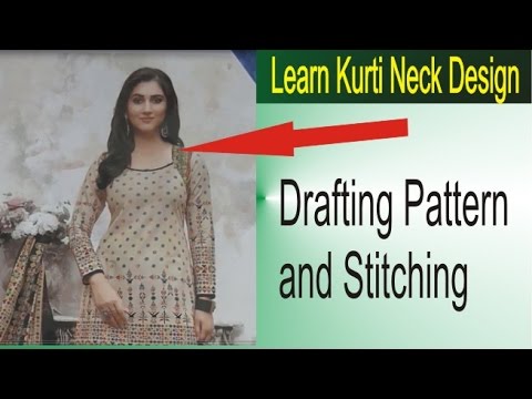 How to Make Kurti Neck Design Drafting and Stitching/Easy Method part 1