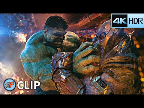 Hulk vs Thanos - Spaceship Fight Scene | Avengers Infinity War (2018) IMAX 4K HDR Movie Clip