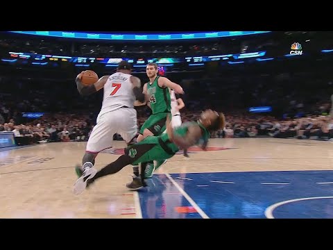 Marcus Smart's Epic Flop | Celtics vs Knicks | February 2, 2016 | NBA 2015-16 Season