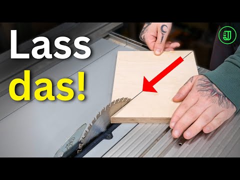 Säg WINKEL nicht frei Hand an der TISCHKREISSÄGE! Bau dir diese geniale VORRICHTUNG! | Jonas Winkler