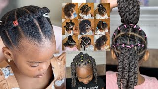 💖💖 Cute,Beautiful & Quick Natural Hairstyles for toddlers using rubber bands #naturalhair