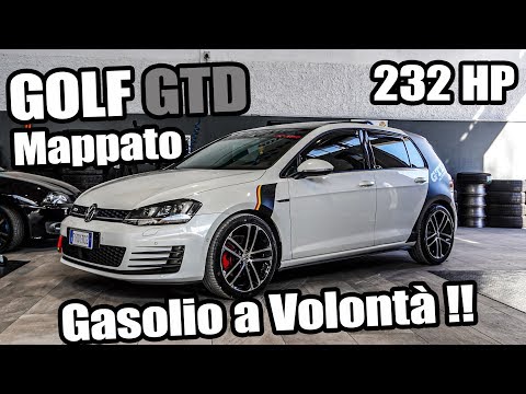 GOLF GTD MAPPATO !!! 232 CAVALLI E VA QUANTO UNA GTI !!!!!!