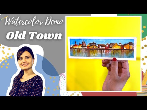 Old town Watercolor Painting Tutorial  for beginners  / Arpana's Art-Room
