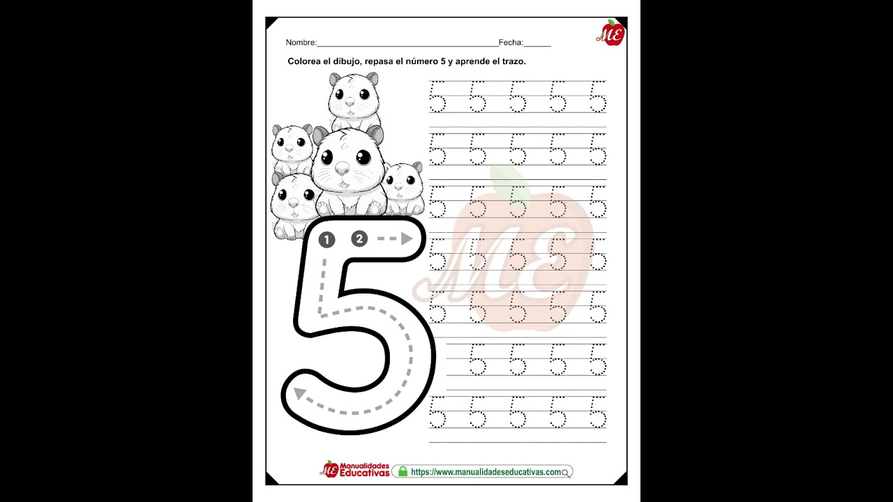 NUMEROS PARA TRAZO DEL 1-10