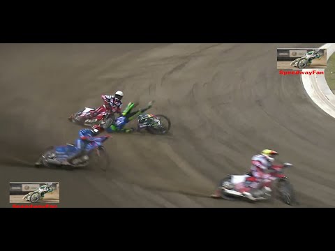 ŻUŻEL GROŹNY WYPADEK MIKKELA ANDERSENA i EMILA MAROSZKA w MECZU ORZEŁ ŁÓDŹ - POLONIA BYDGOSZCZ