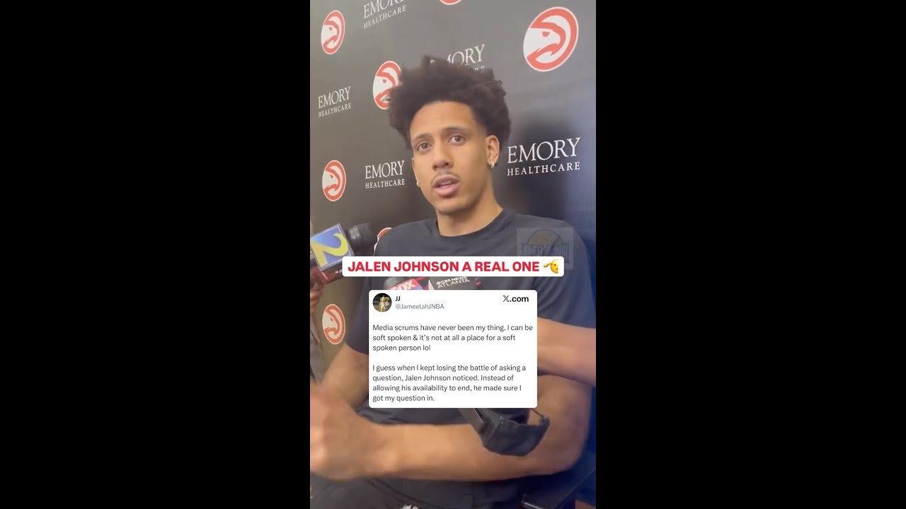 Jalen Johnson solid for this ✊🏽  (h/t @JameelahJNBA)