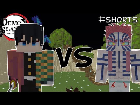 Meczox - Tomioka vs Akaza - Minecraft Demon Slayer Mod #Shorts