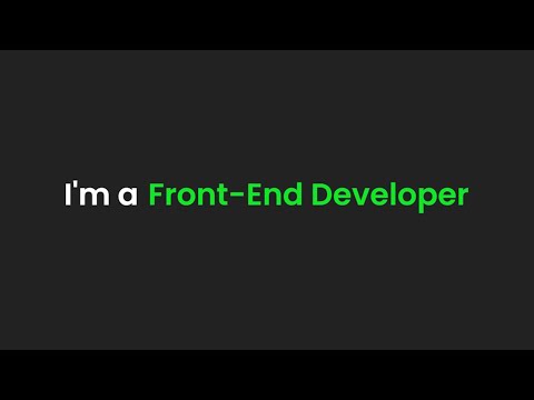 Multiple Typing Text Animation In Html Css Javascript