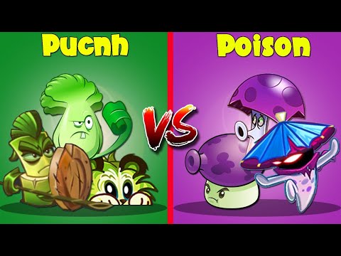 Team PUNCH vs POISON - Who Will Win? - PvZ 2 Team Plant vs Team Plant