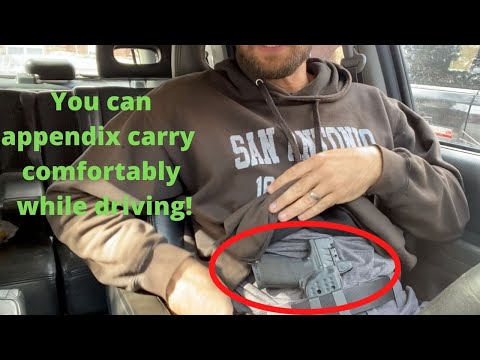 Appendix carrying while driving; comfort strategies to be pain free