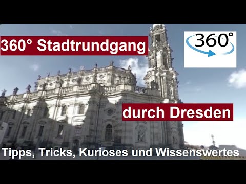 ✅360'° Stadtrundgang Dresden historische  Altstadt mit Frauenkirche, Schloss, Hofkirche VR 360 Video