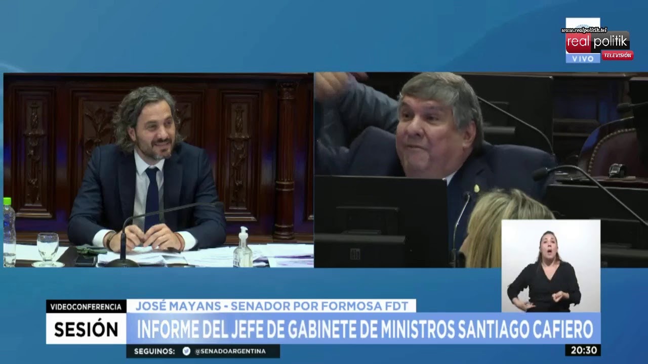 Santiago Cafiero expone su informe de gestión ante el Senado de la Nación